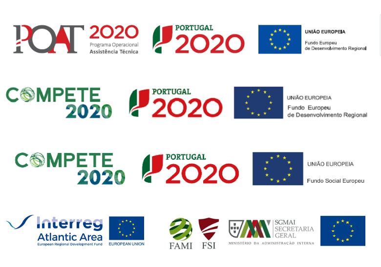 Logotipos dos diversos programas de financiamento