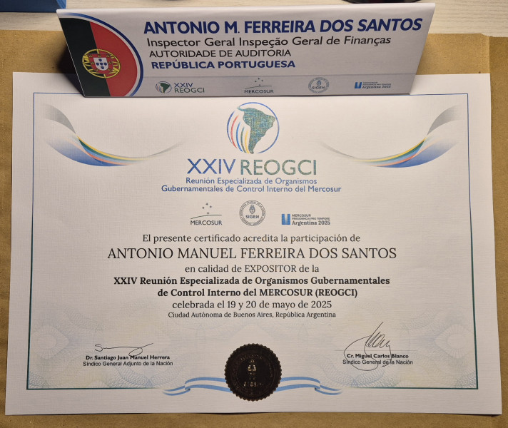 Foto do certificado de participação