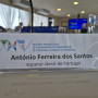 Cartão de identificação de mesa na conferência de António Ferreira dos Santos, Inspetor-Geral de Portugal