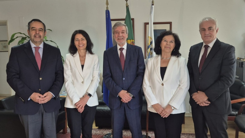 Foto do Inspetor-Geral com os quatro Sub-Inspetores-Gerais