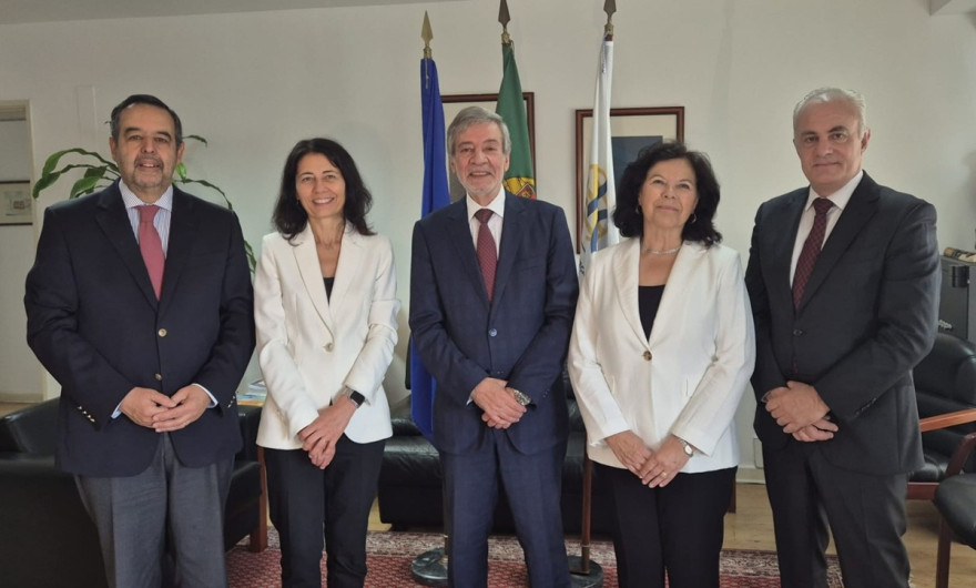 Foto do Inspetor-Geral com os quatro Sub-Inspetores-Gerais