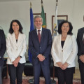 Foto do Inspetor-Geral com os quatro Sub-Inspetores-Gerais