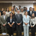 Foto dos novos inspetores, Direção da IGF e Sra. Secretária de Estado da Administração Pública